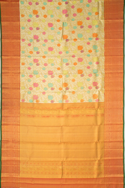 Kanchipuram Silk Brocade Gold Saree