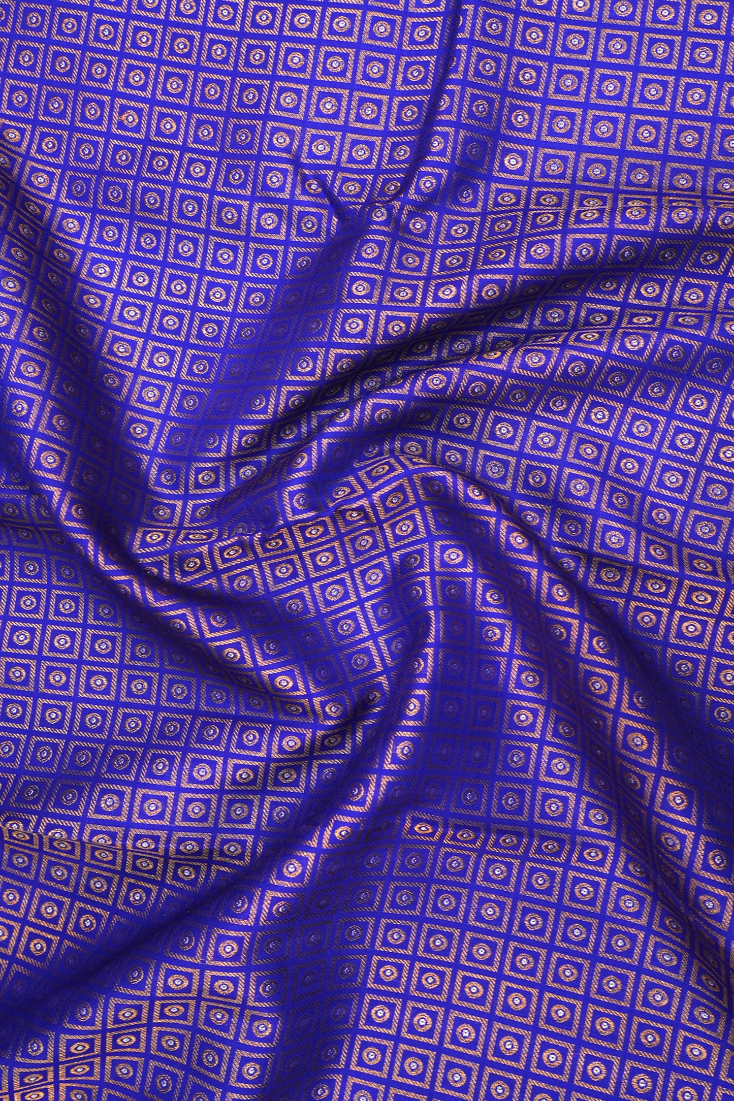 Kanchipuram Silk Brocade Royal Blue Saree