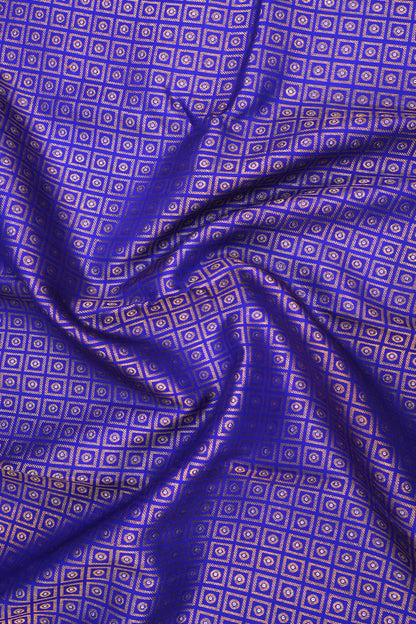 Kanchipuram Silk Brocade Royal Blue Saree