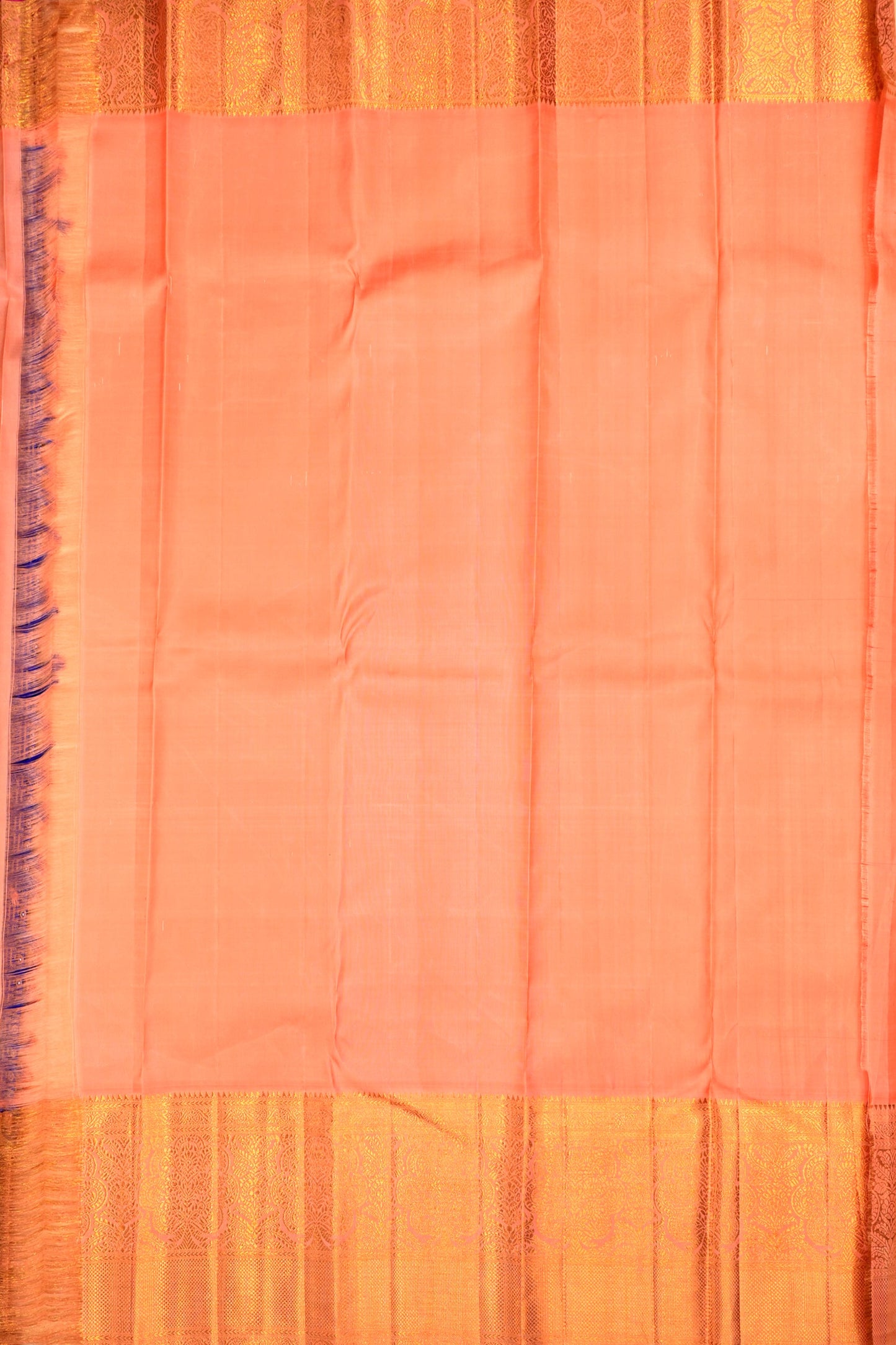 Kanchipuram Silk Brocade Royal Blue Saree