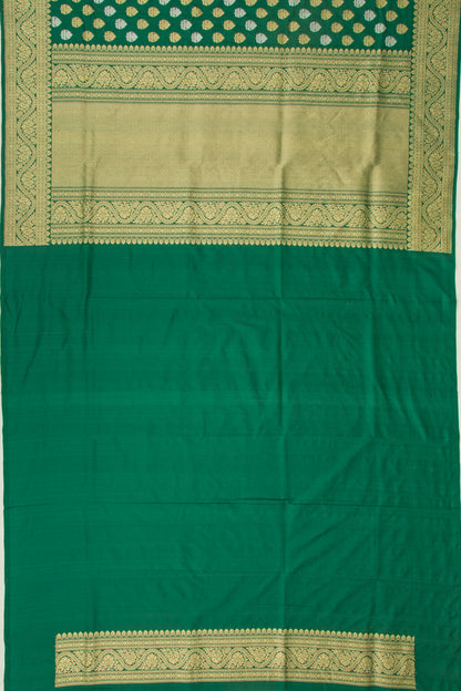 Banarasi Silk Kadwa Butta Green Saree