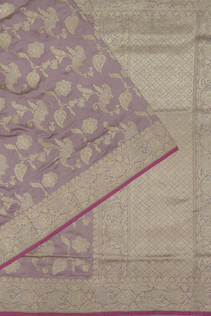 Banarasi Silk Jaal Lilac Saree