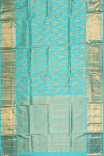 Kanchipuram Silk Jaal Blue Saree