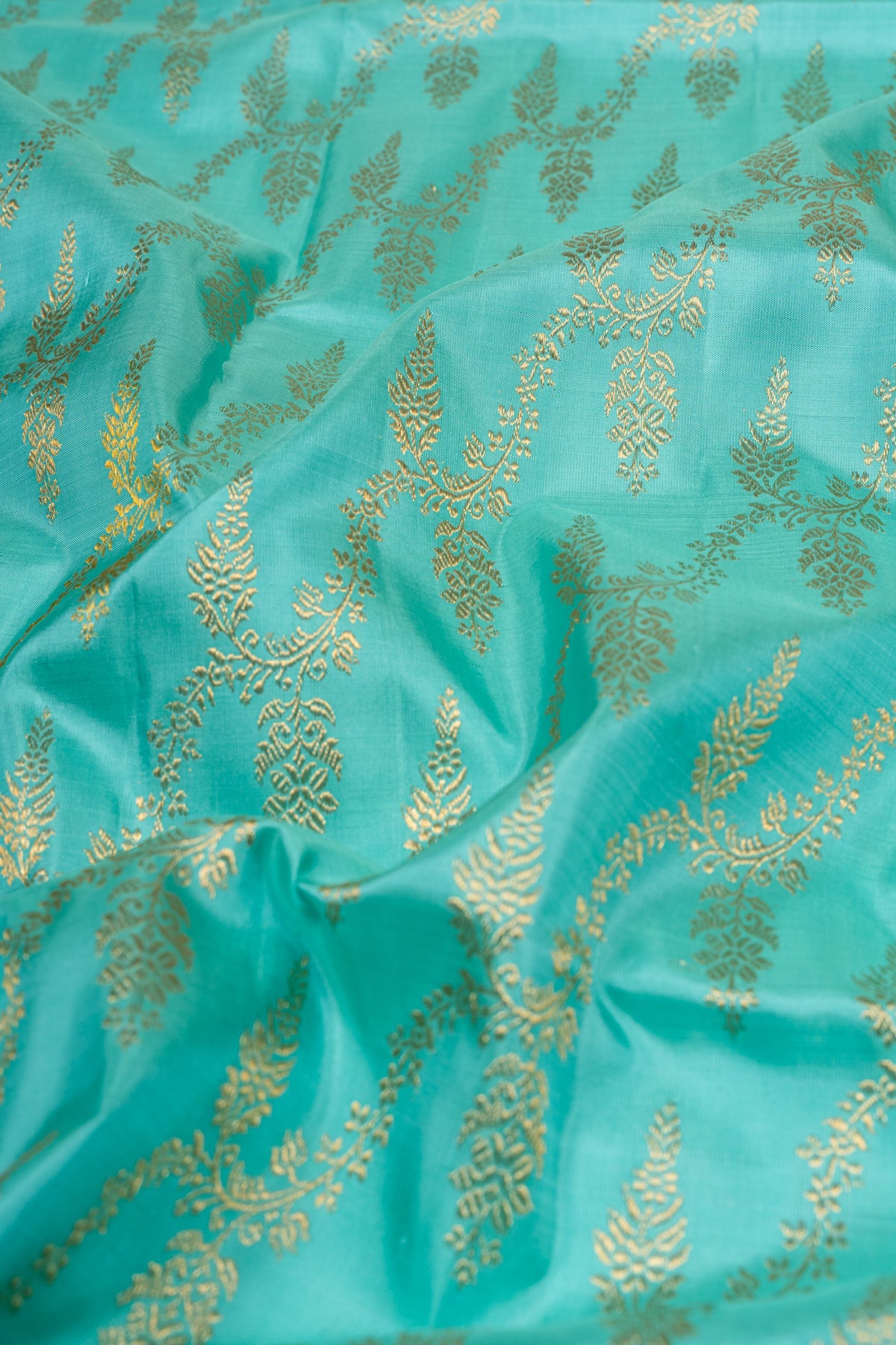 Kanchipuram Silk Jaal Blue Saree