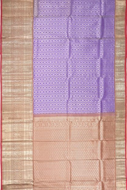 Kanchipuram Silk Brocade Lavender Saree