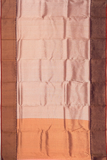 Kota Silk Tissue Brocade Peach Saree