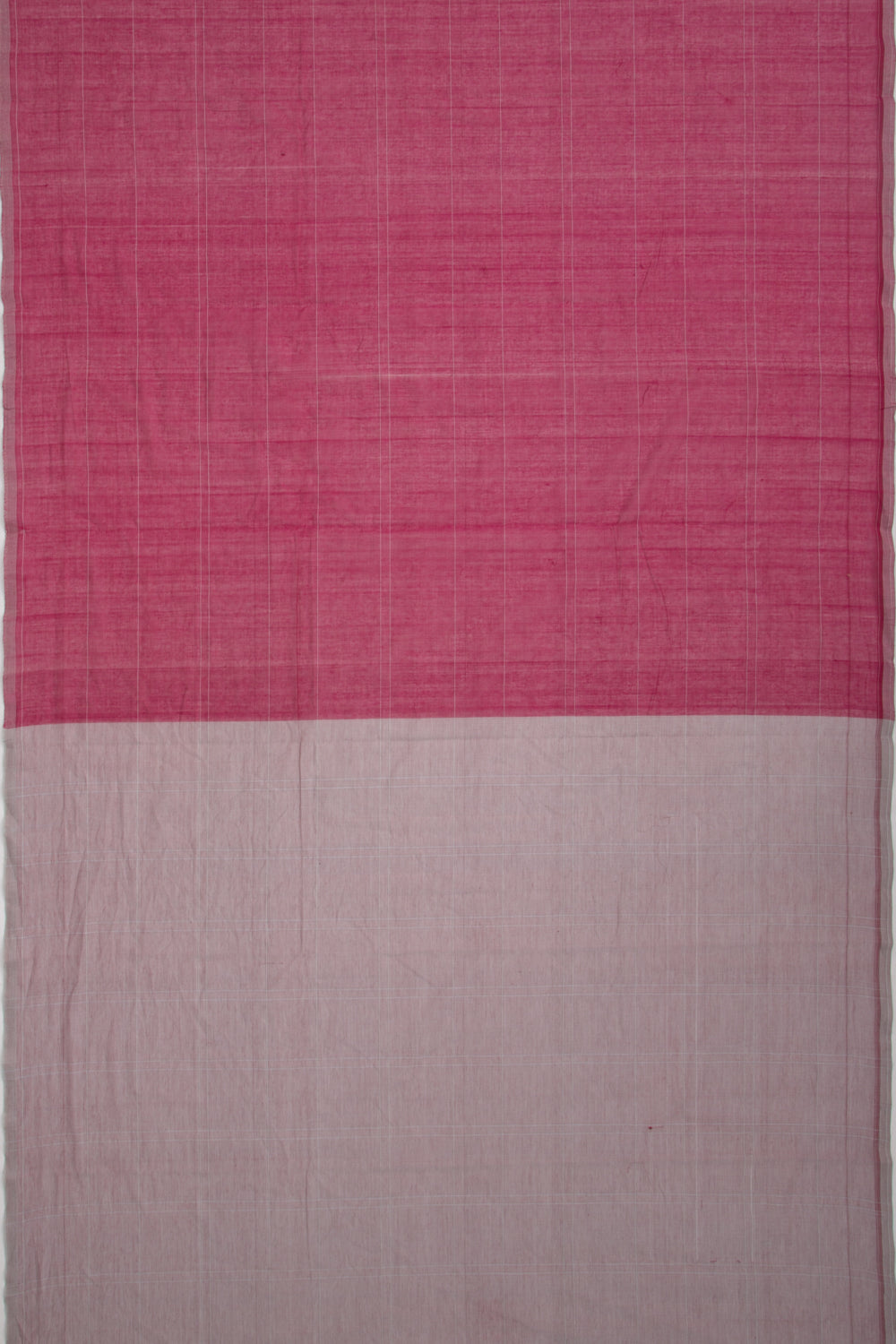 Ponduru Handspun Cotton Checks And Butta Purple Saree