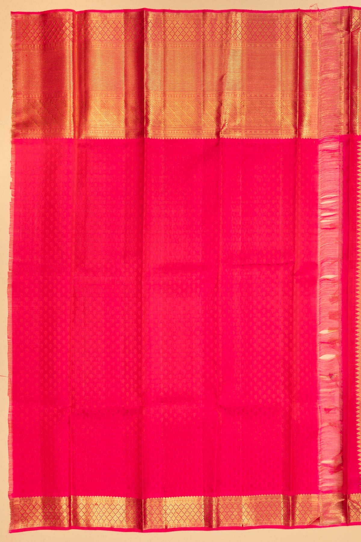 Kanchipuram Silk Tissue Brocade Sandalwood Saree