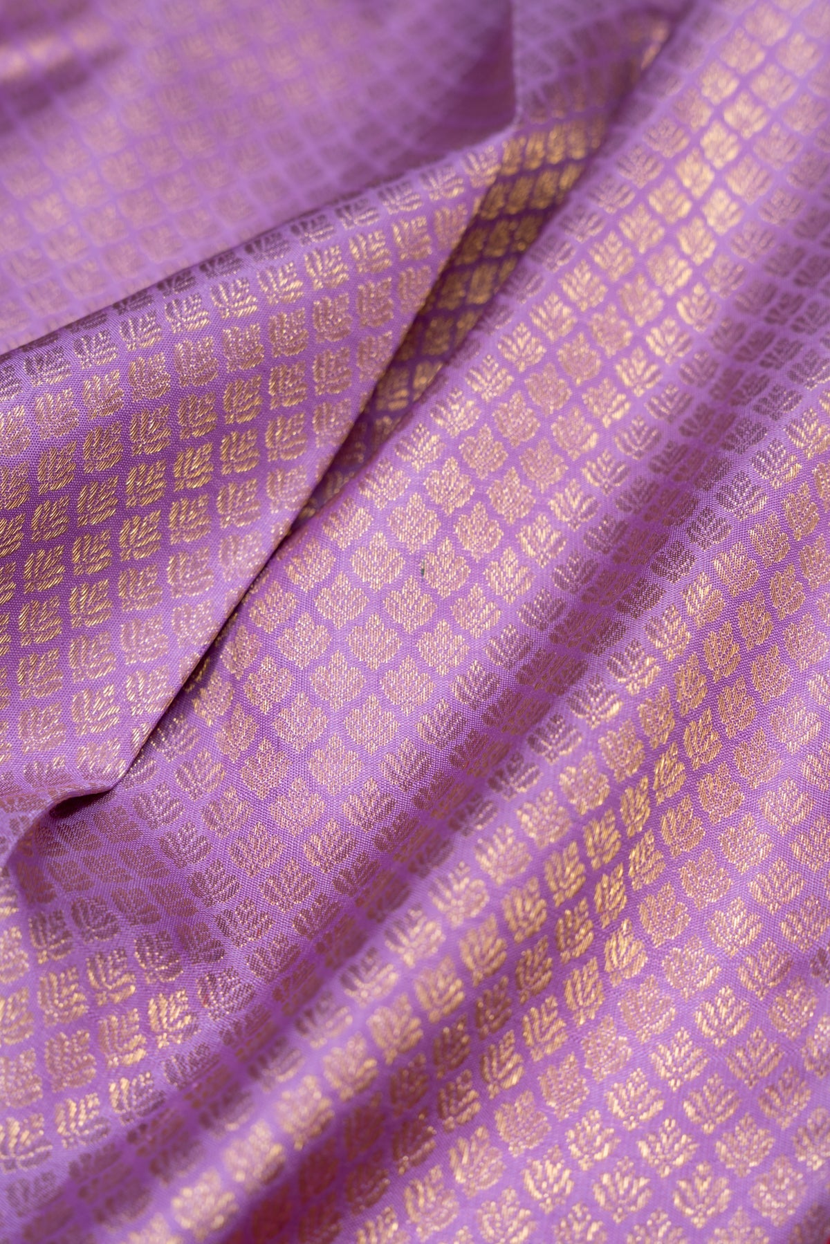 Kanchipuram Silk Brocade Lavender Saree