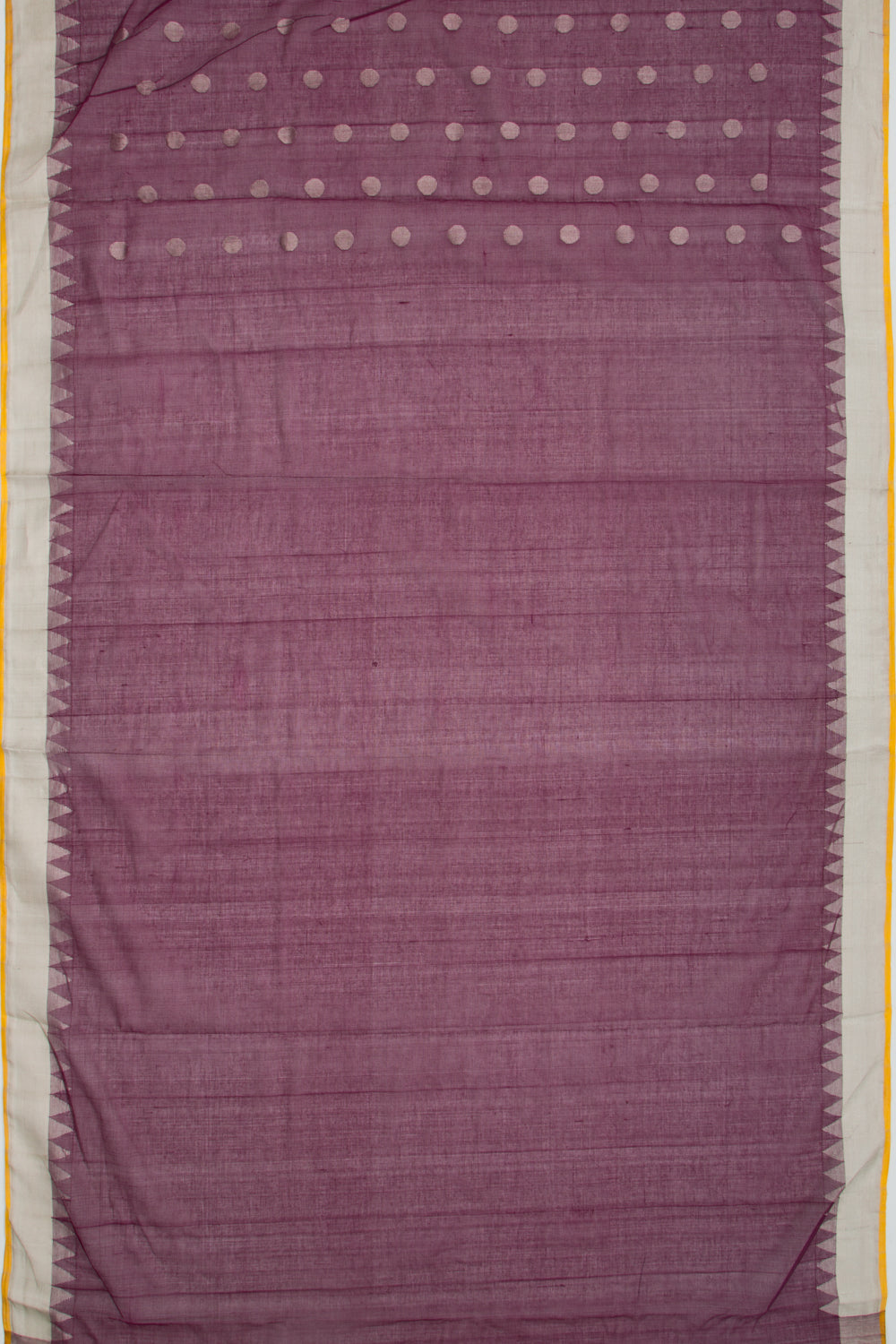 Handspun Cotton Butta Purple Saree