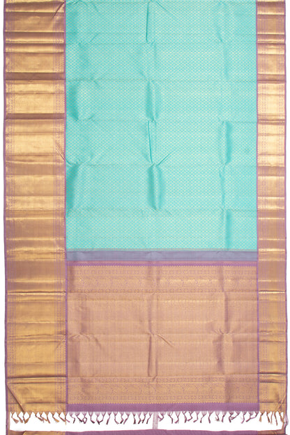 Kanchipuram Silk Brocade Sky Blue Saree