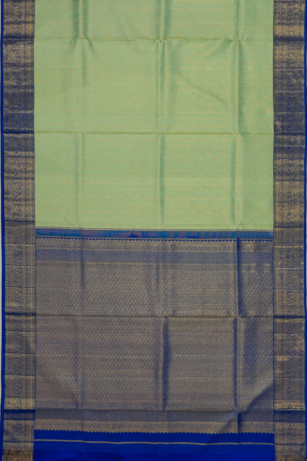 Kanchipuram Silk Brocade Pastel Green Saree