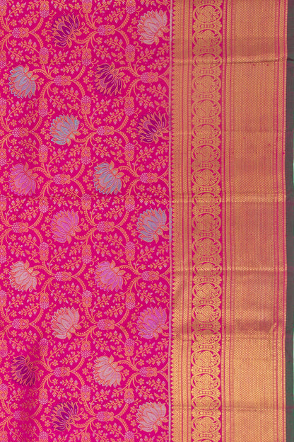 Kanchipuram Silk Brocade Pink Saree