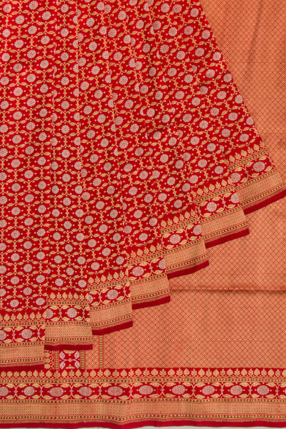 Banarasi Silk Kadwa Real Zari Red Saree