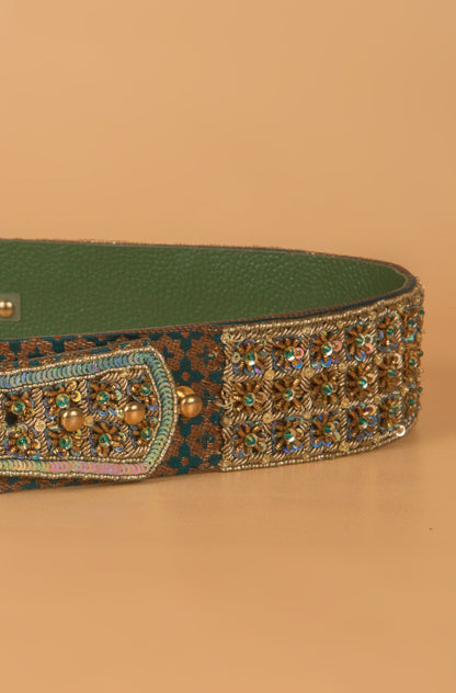 Zardosi Embroidery High Wasit Belt By Kankatala