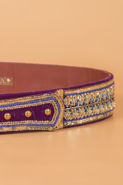 Zardosi Embroidery High Wasit Belt By Kankatala