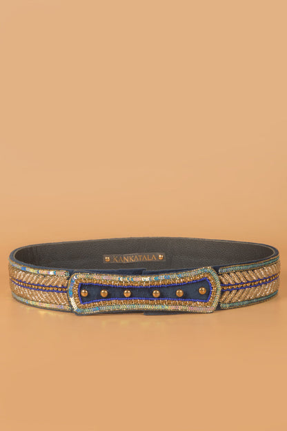 Zardosi Embroidery High Wasit Belt By Kankatala