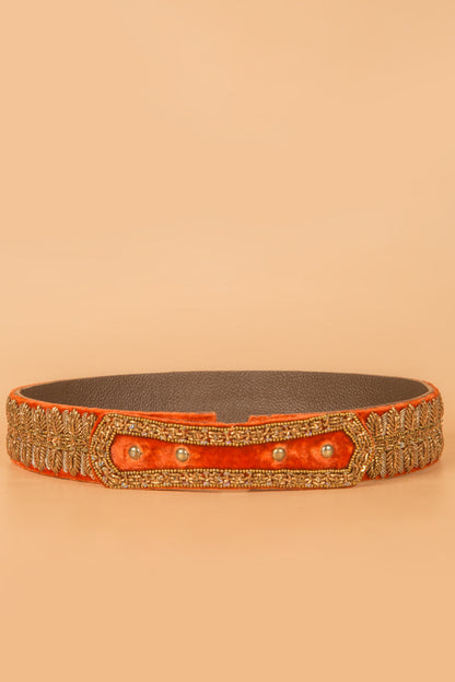 Zardosi Embroidery High Wasit Belt By Kankatala