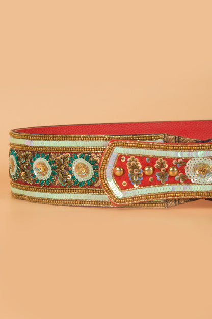 Zardosi Embroidery High Wasit Belt By Kankatala