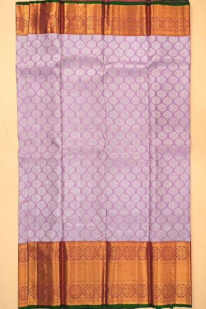 Kanchipuram Silk Brocade Lavender Saree