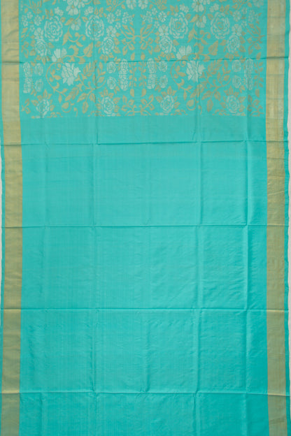 Uppada Silk All Over Jamdani Sea Green Saree