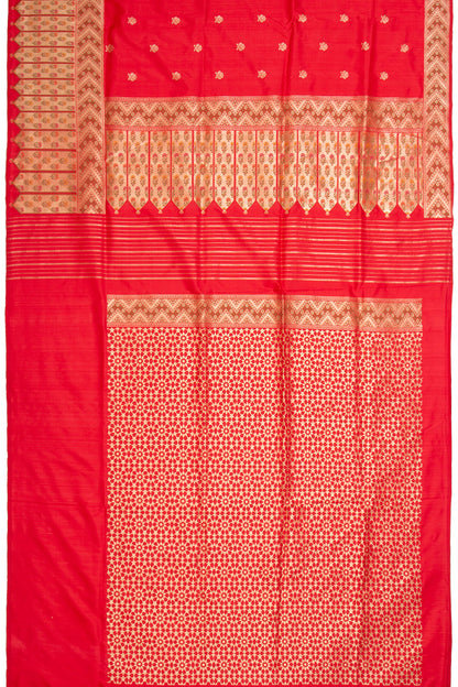 Banarasi Silk Kadwa Butta Red Saree