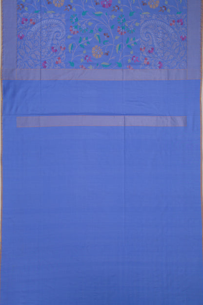 Banarasi Silk Jamdani Jaal Pastel Blue Saree