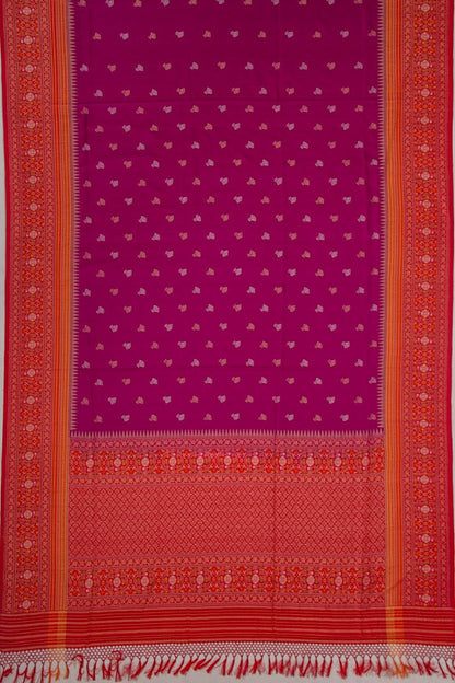 Banarasi Silk Butta Purple Saree