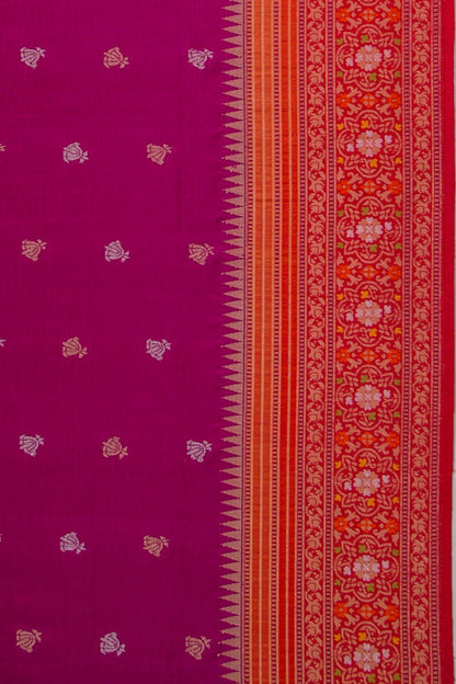 Banarasi Silk Butta Purple Saree