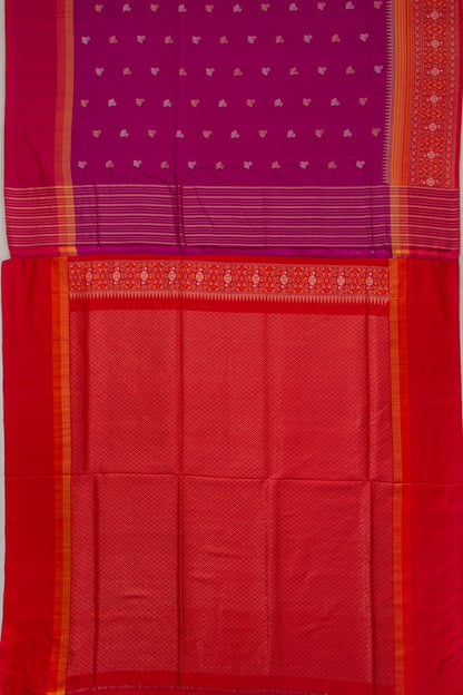 Banarasi Silk Butta Purple Saree