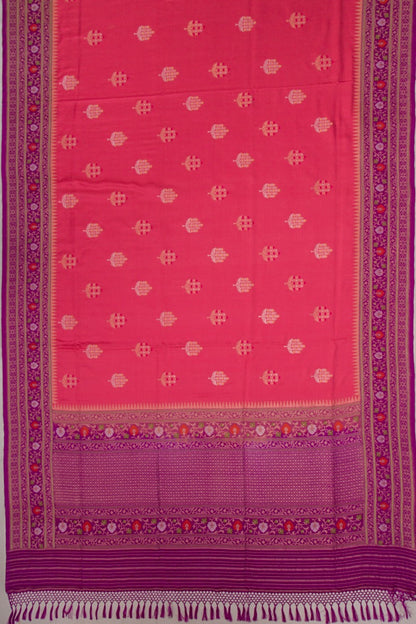 Banarasi Silk Butta Pink Saree