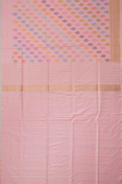 Banarasi Silk Butta Baby Pink Saree