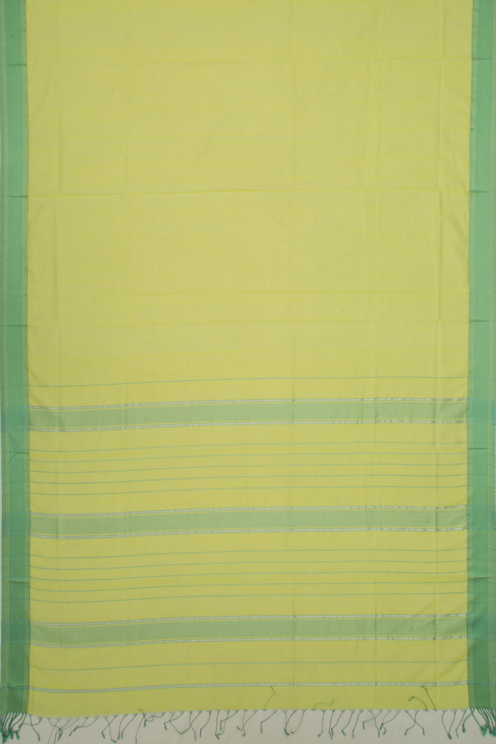 Maheswari Cotton Plain Pastel Green Saree