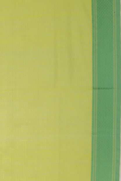 Maheswari Cotton Plain Pastel Green Saree