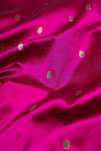 Paithani Silk Butta Purple Saree With Floral Border