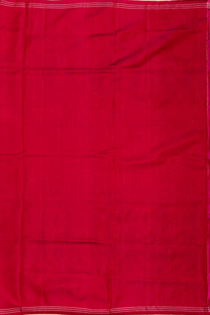 Semi Patan Patola Silk Ikat Red Saree