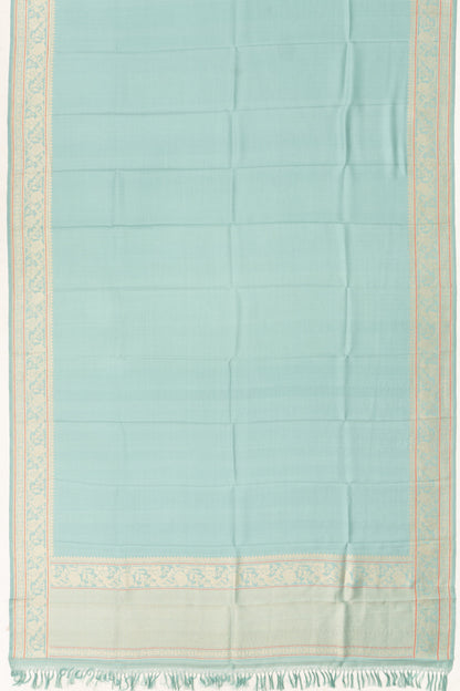 Banarasi Silk Plain Blue Dhoti With Kurtha And Kanduva