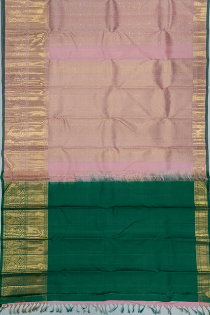 Kanchipuram Silk Brocade Baby Pink Saree