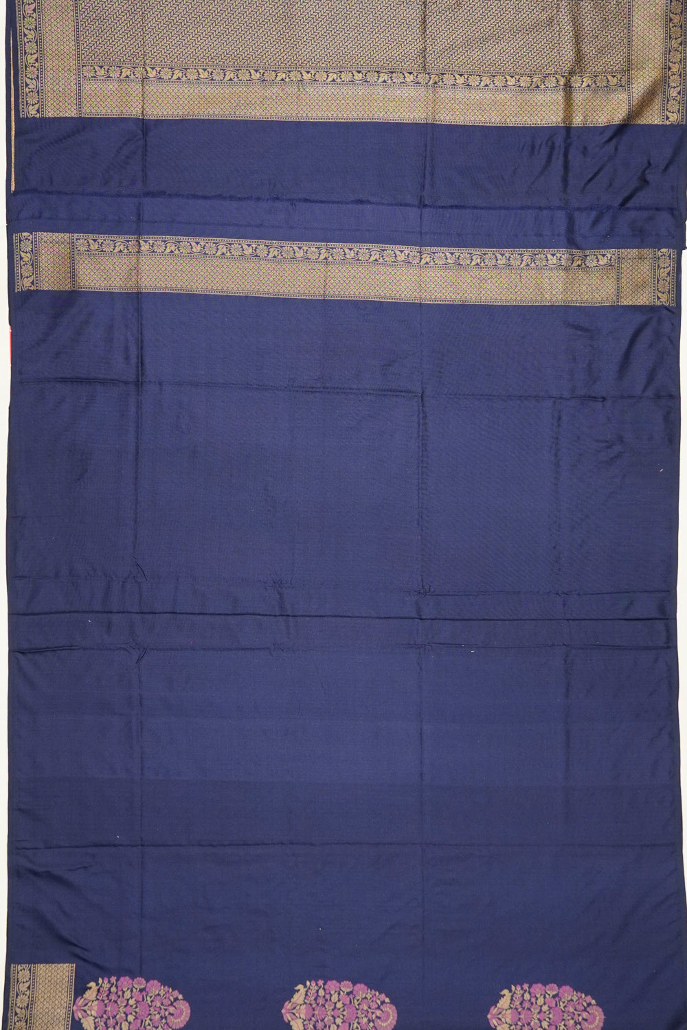 Banarasi Silk Butta Dark Blue Saree