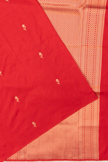 Banarasi Katan Silk Butta Red Saree