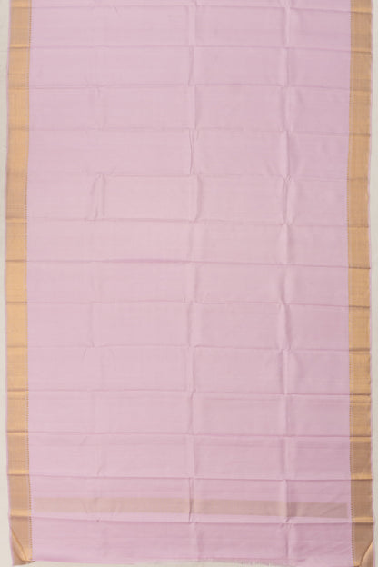 Kanchipuram Silk Plain Lavender Dhoti And Kanduva