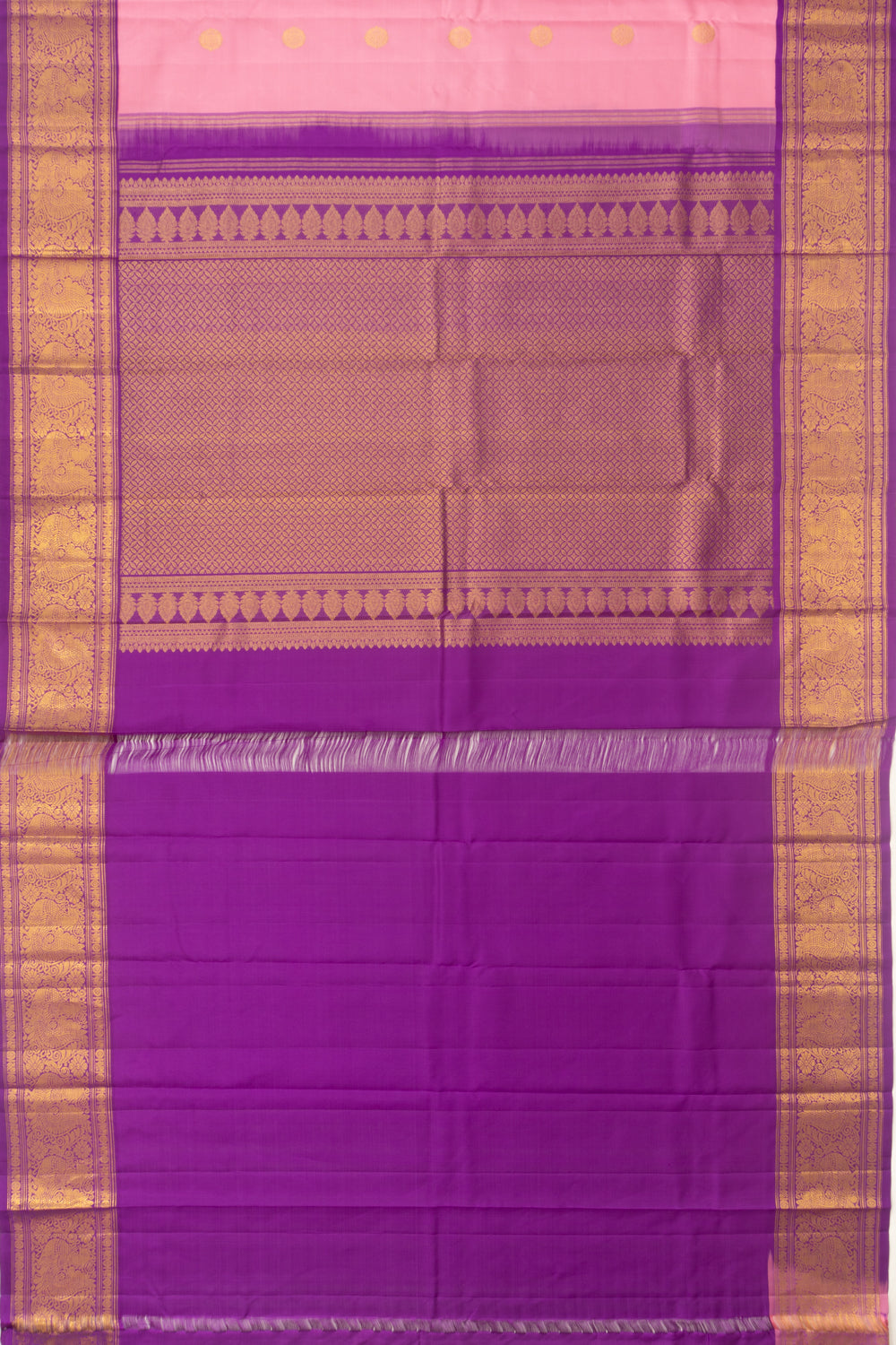 Kanchipuram Silk Butta Pink Saree