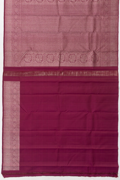 Kanchipuram Silk Antique Zari Jaal Maroon Saree