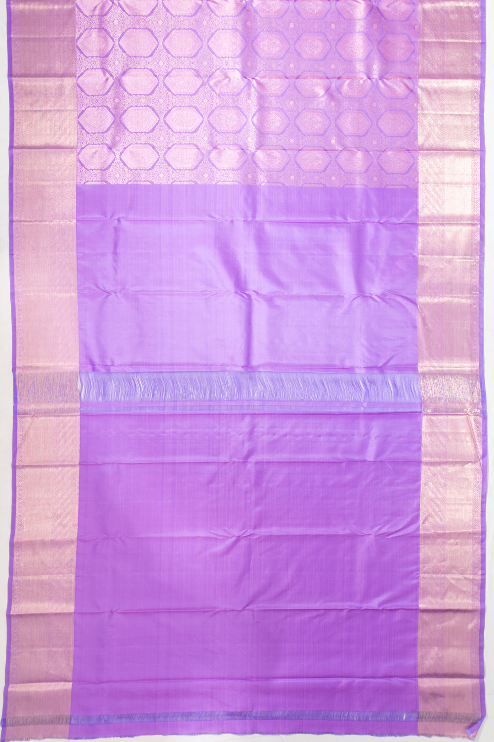 Kanchipuram Silk Brocade Lavender Saree