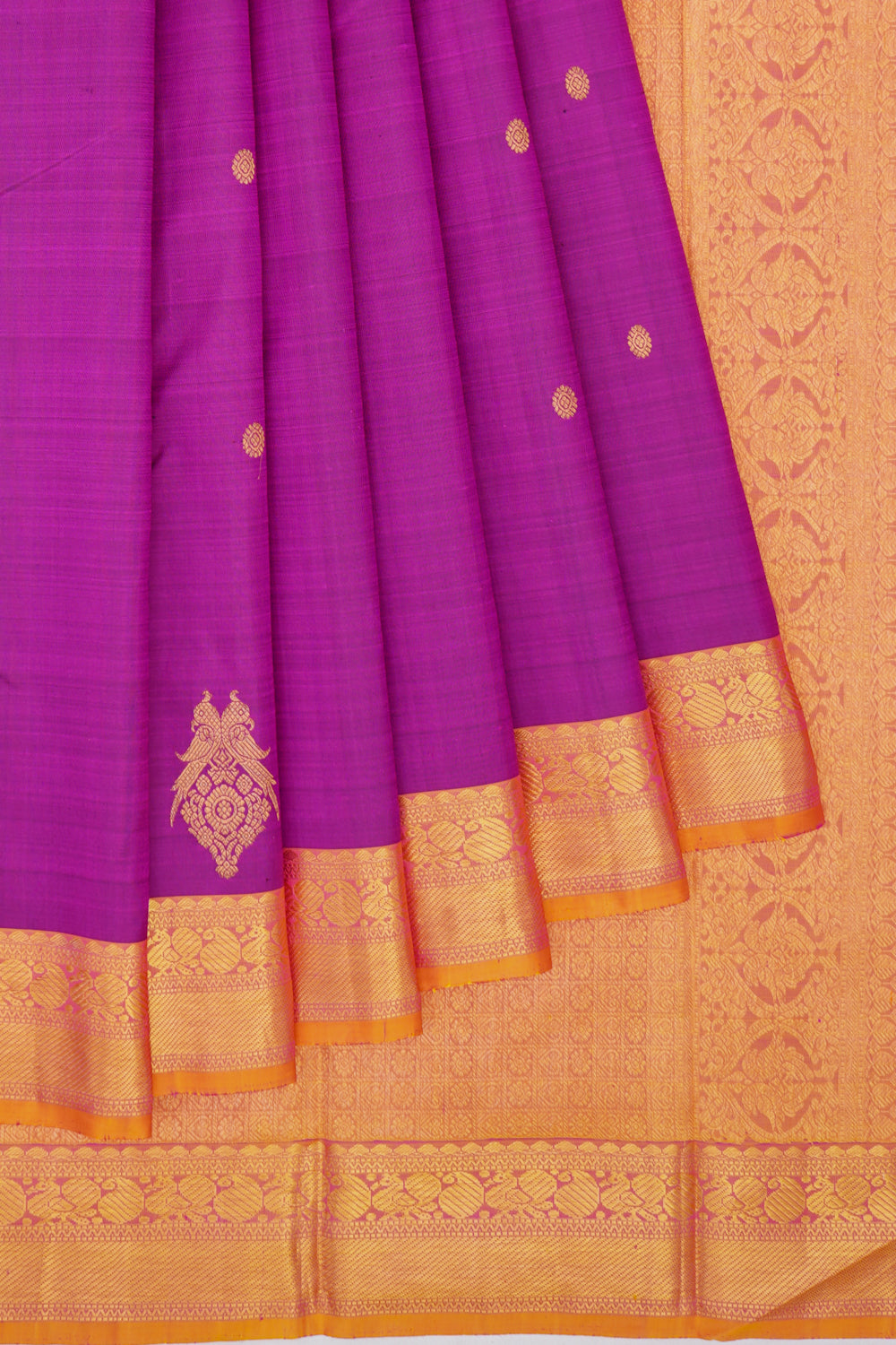 Kanchipuram Silk Butta Purple Saree