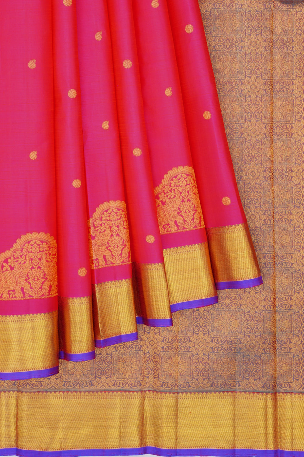 Kanchipuram Silk Butta Pink Saree