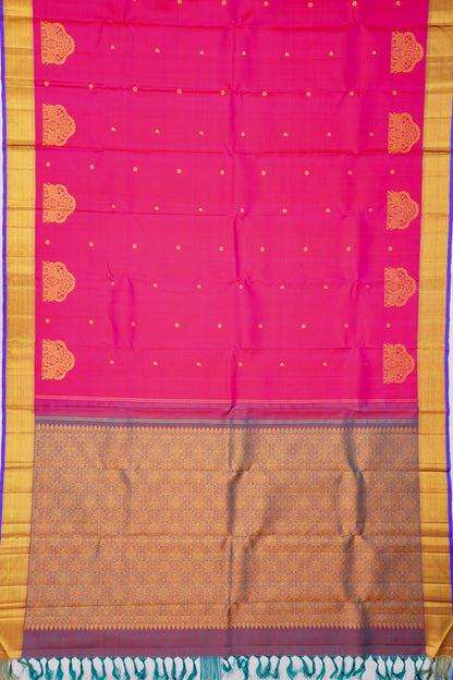 Kanchipuram Silk Butta Pink Saree