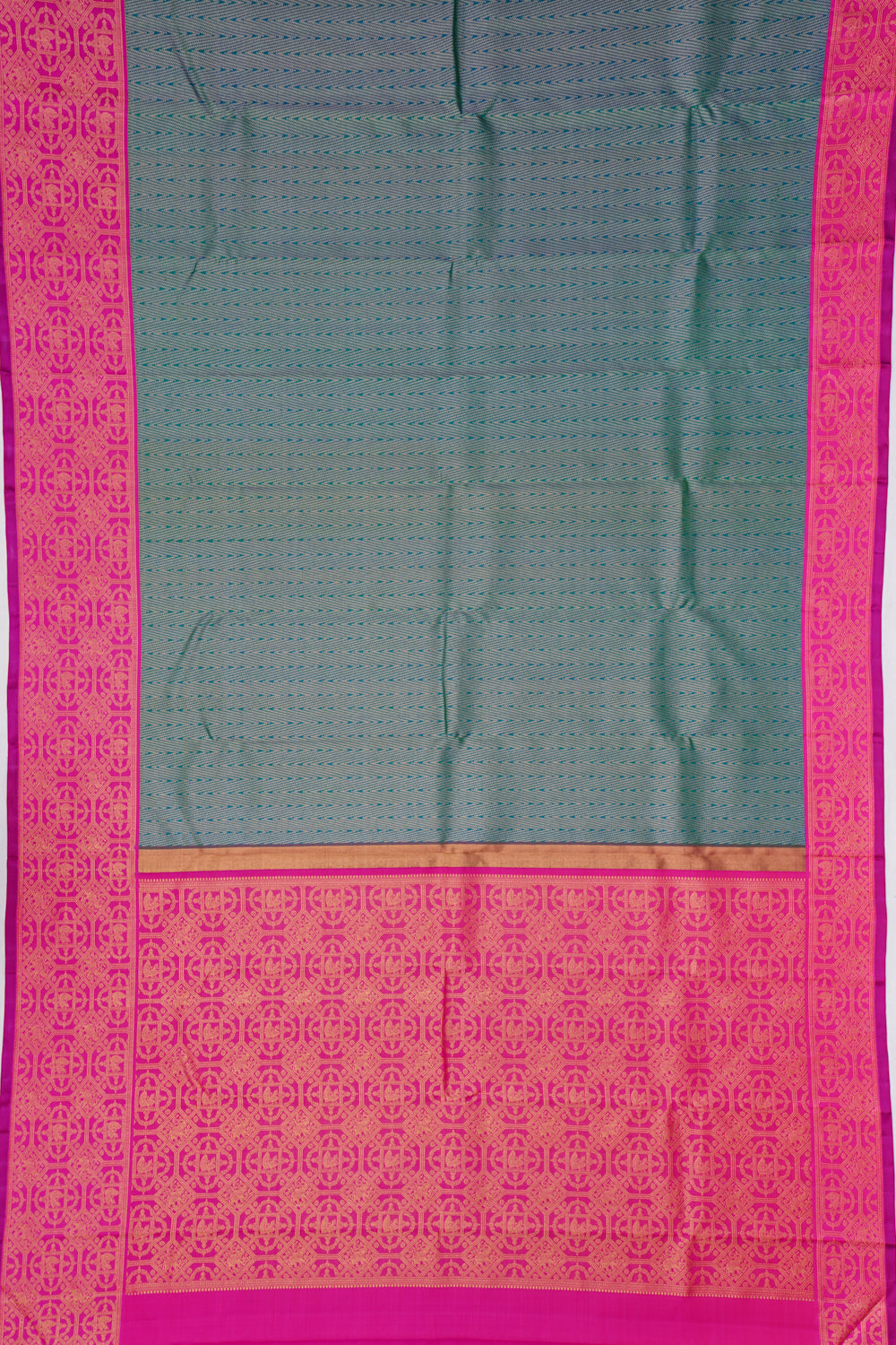 Kanchipuram Silk Brocade Green Saree