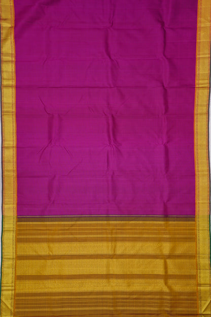 Kanchipuram Silk Checks Purple Saree