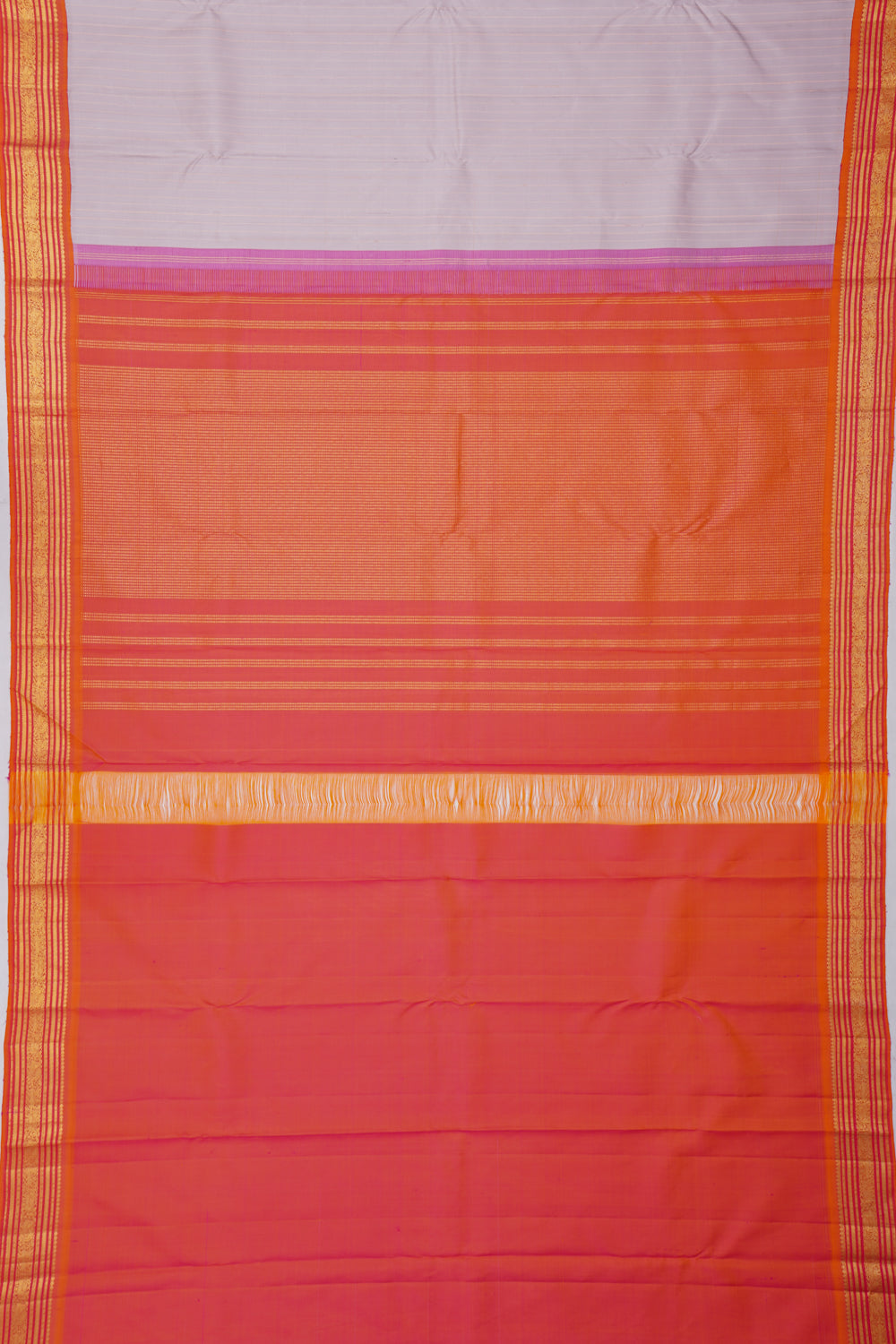 Kanchipuram Silk Lines Lavender Saree